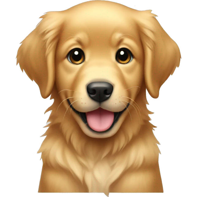 a golden retriever puppy emoji