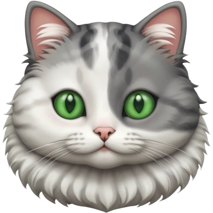 a cute cat with puffer emoji