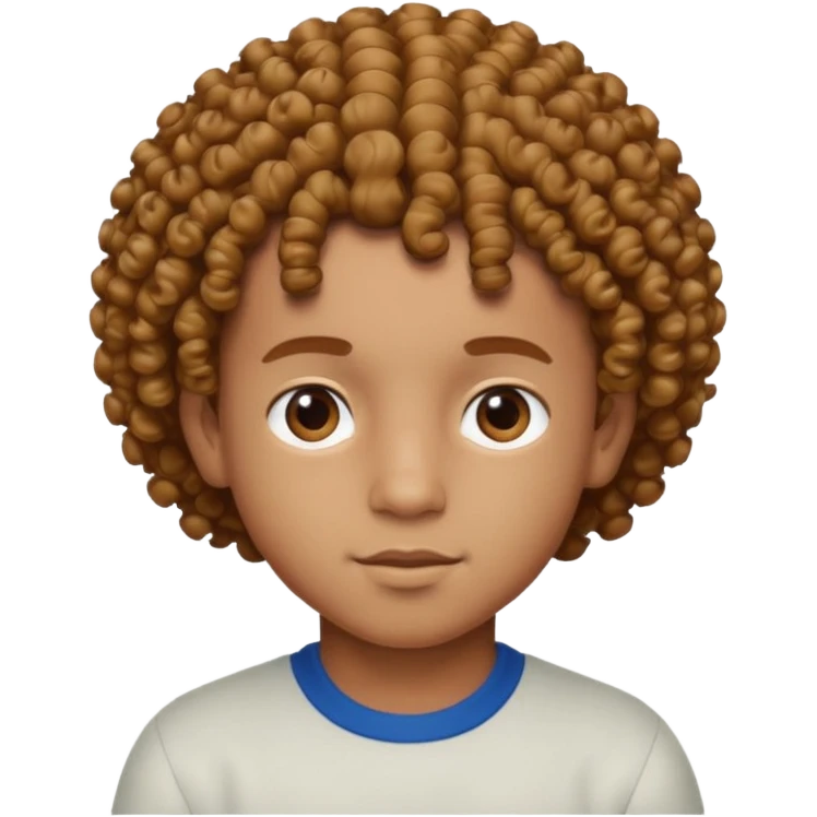 Curly, dominican boy, Phototype III emoji