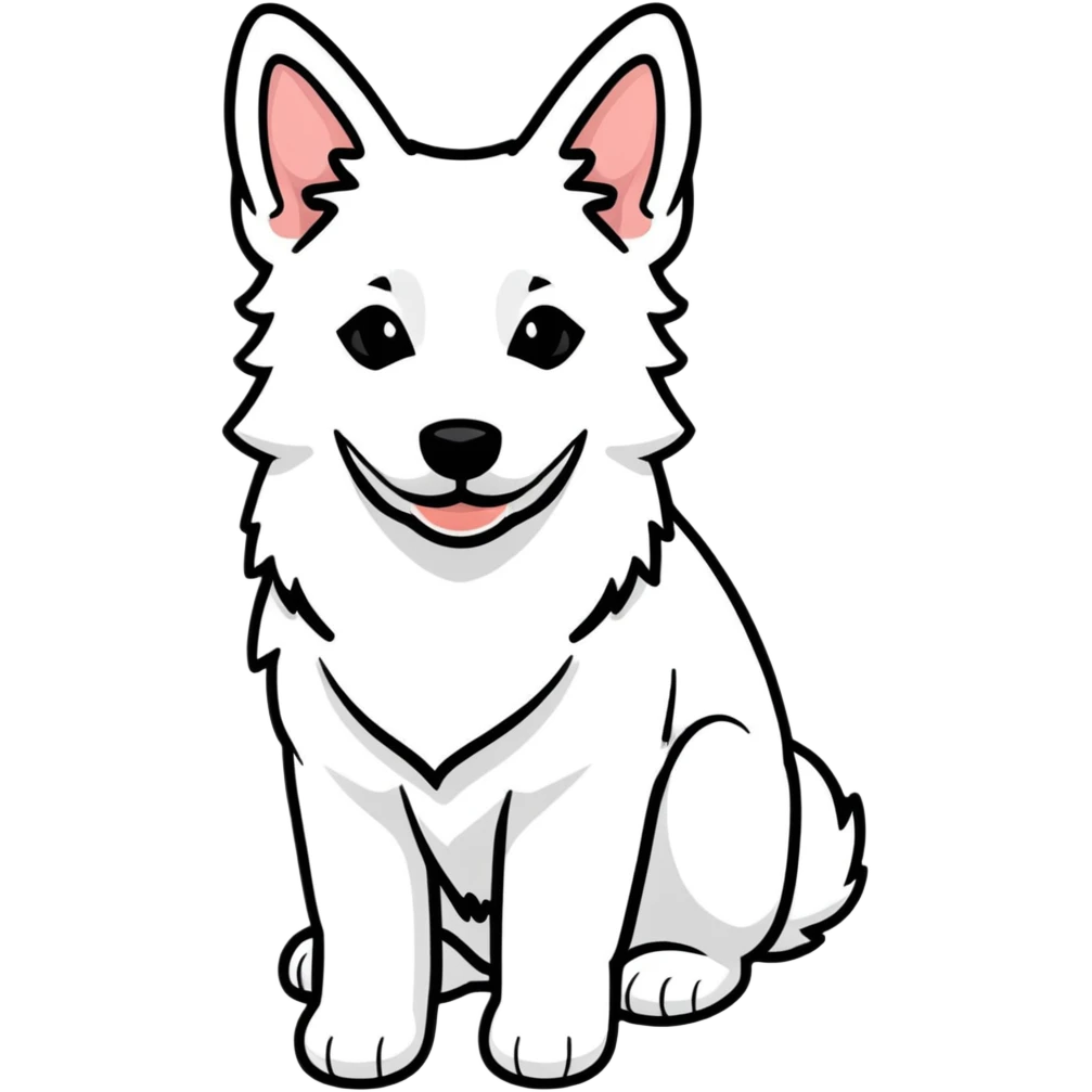 white Swiss Shepherd dog emoji