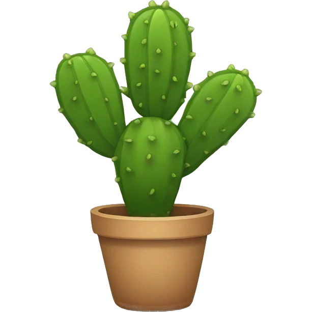 single flat Nopal without pot emoji