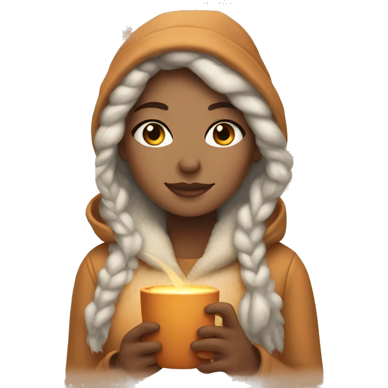 White girl autumn cozy emoji