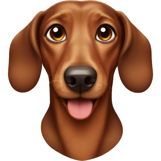 brown dachshund emoji
