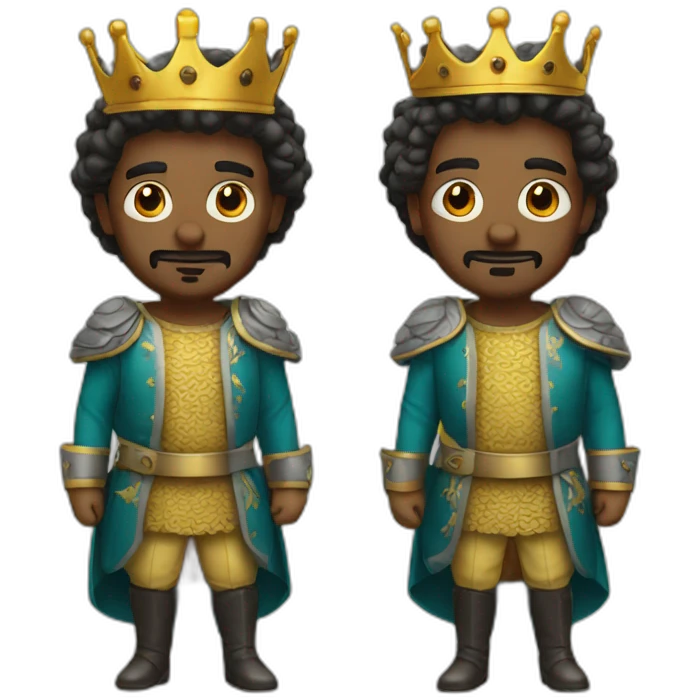 Two men king emoji