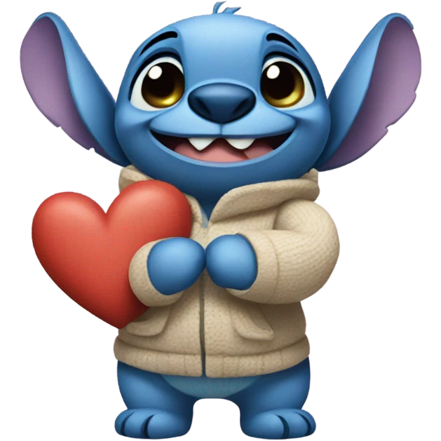 Stitch saying I love you  emoji