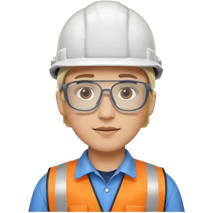 Ingeniero con casco blanco emoji