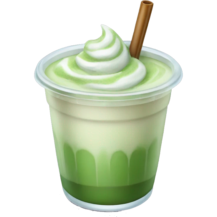 Iced matcha latte emoji