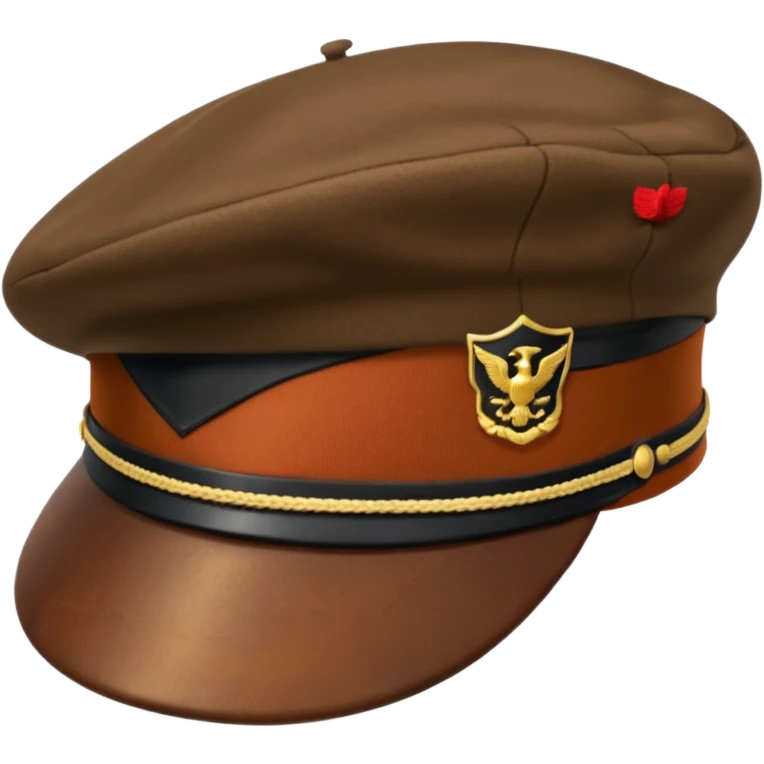 A brown military beret  emoji