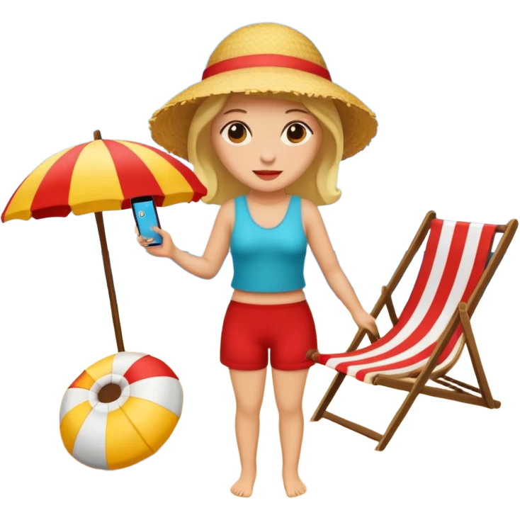 Lady on the beach emoji