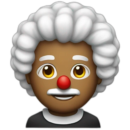 A priest with a clown wig on emoji