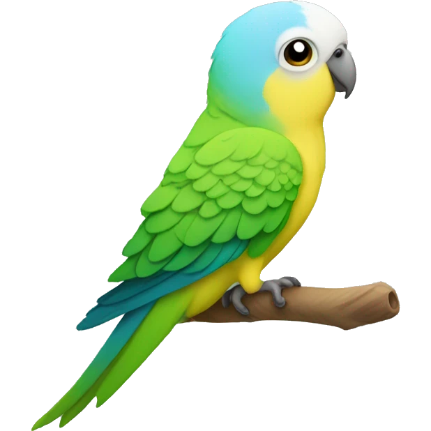Parakeet going to sleep emoji