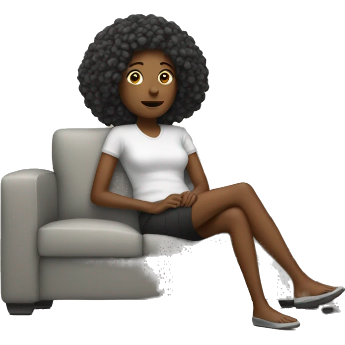 Woman chilling on Couch  emoji