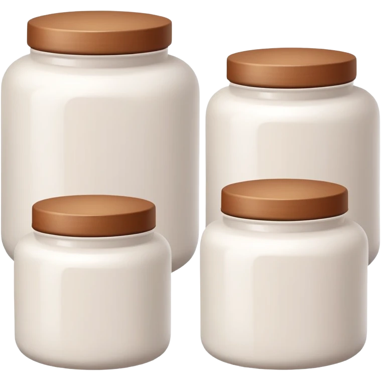 care white and brown jars emoji