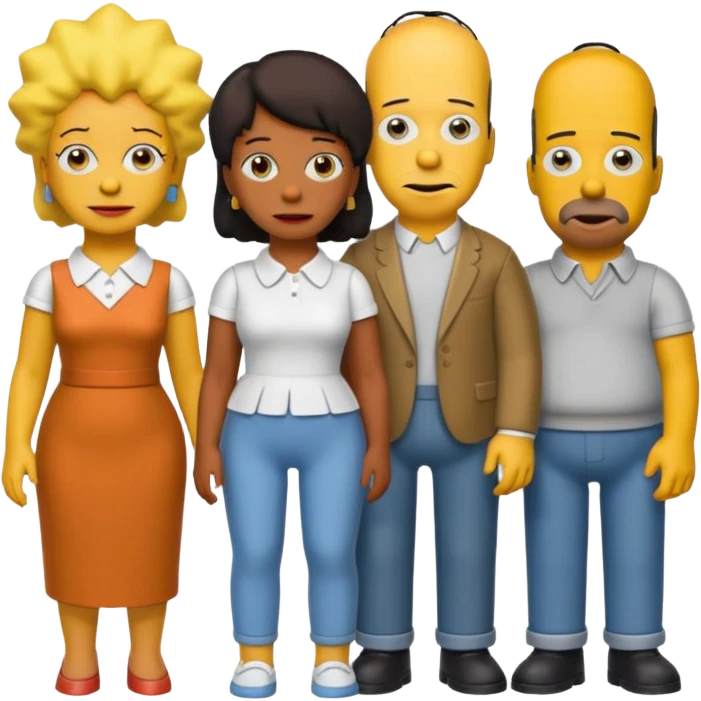 simpsons, different characters. emoji