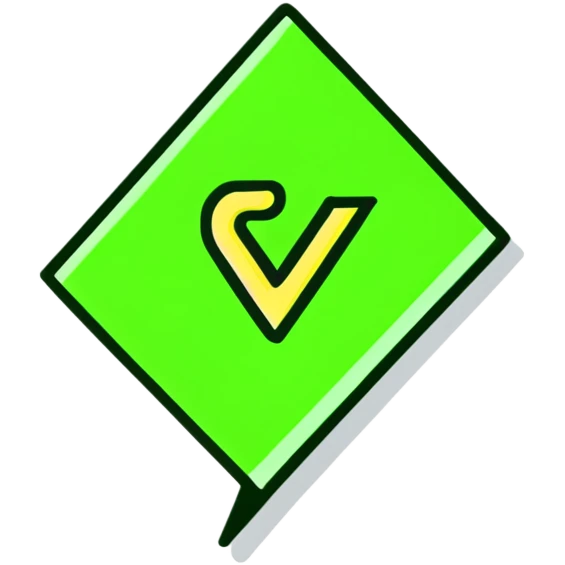 green check mark with sparkles emoji