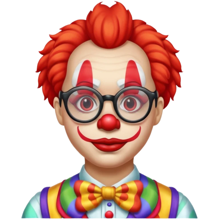 Clown with glasses emoji
