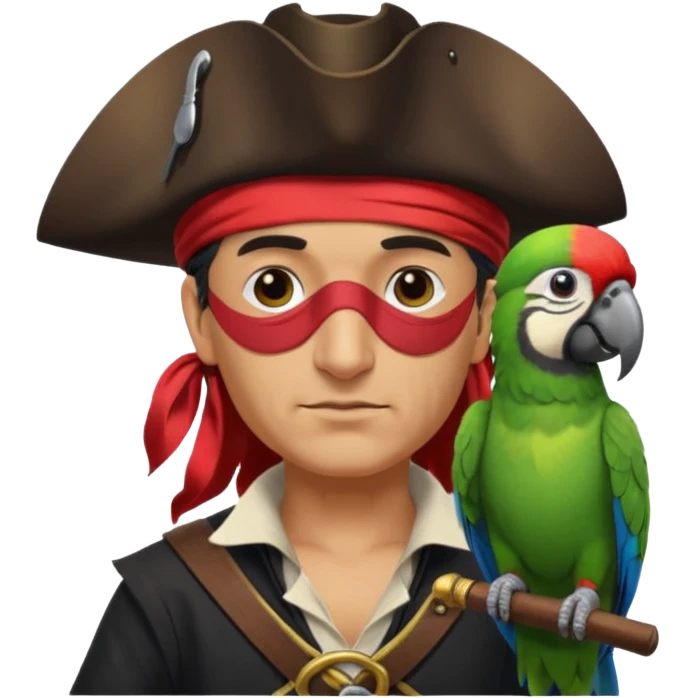 pirate and parrot emoji