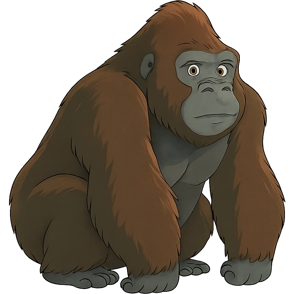 ghibli style gorilla emoji