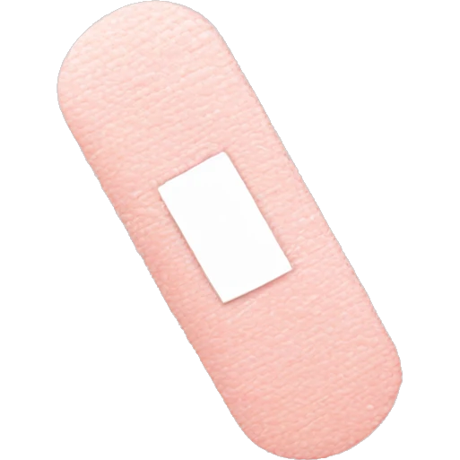 Pale pink bandaid  emoji