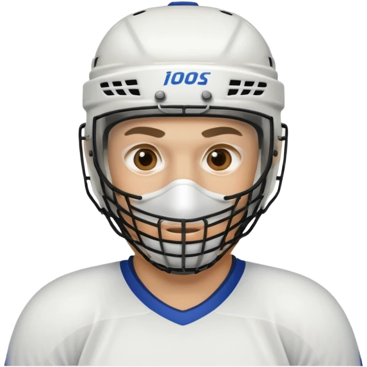 Hockey player with a mask emoji