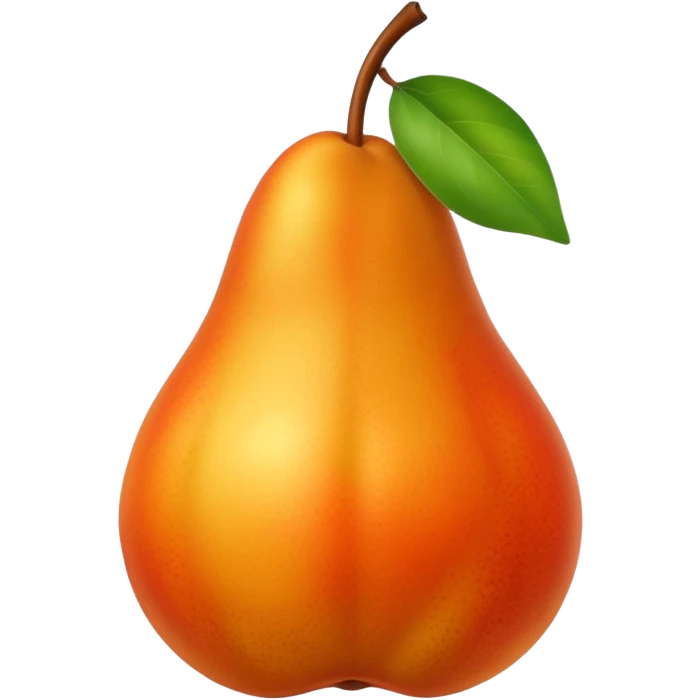 A orange pear  emoji