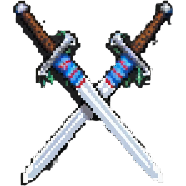 two crossed swords with the letter M emoji