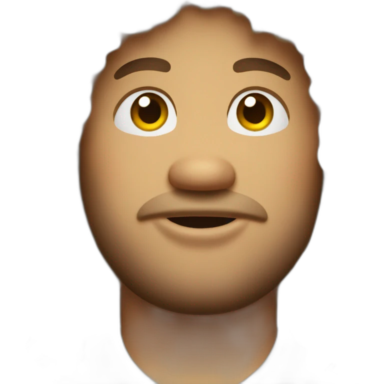 Fat man memoji curly hair emoji
