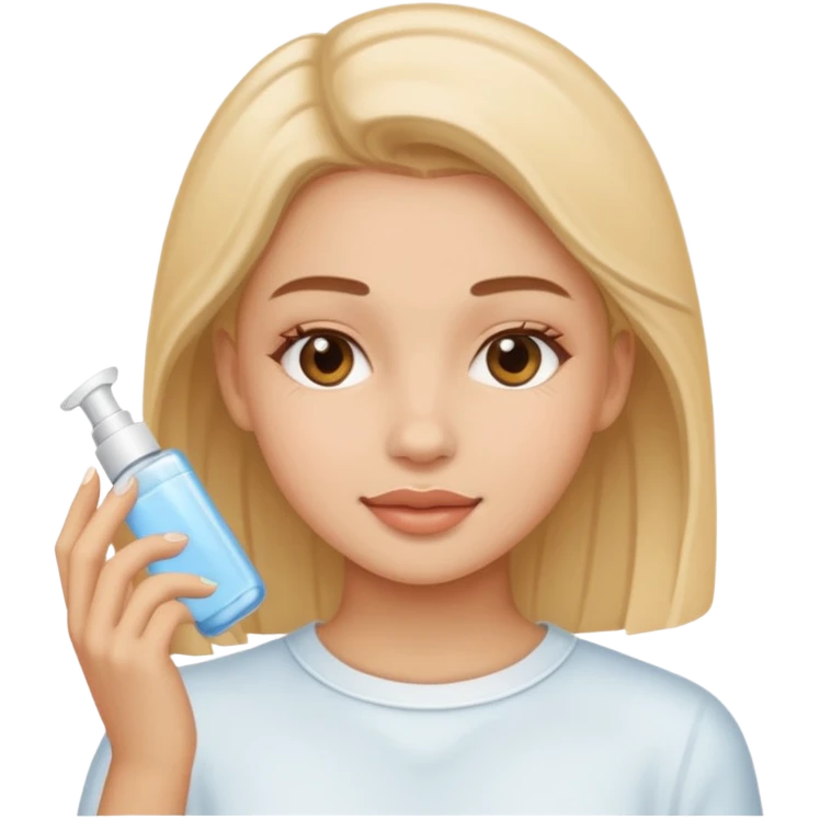 A girl doing skincare emoji