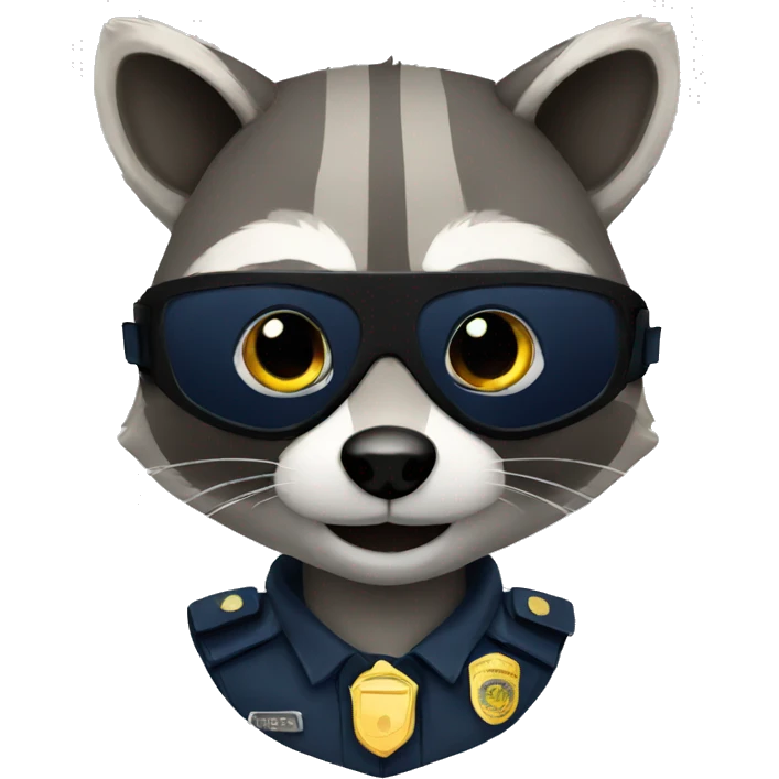 raccoon police emoji