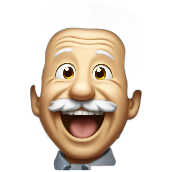 Einstein laughing emoji