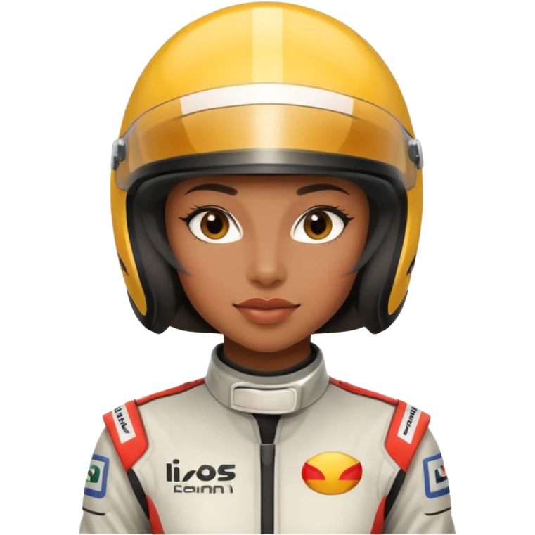 Formula racer black woman emoji