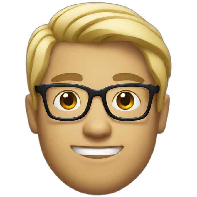 bold nerd with glasses emoji