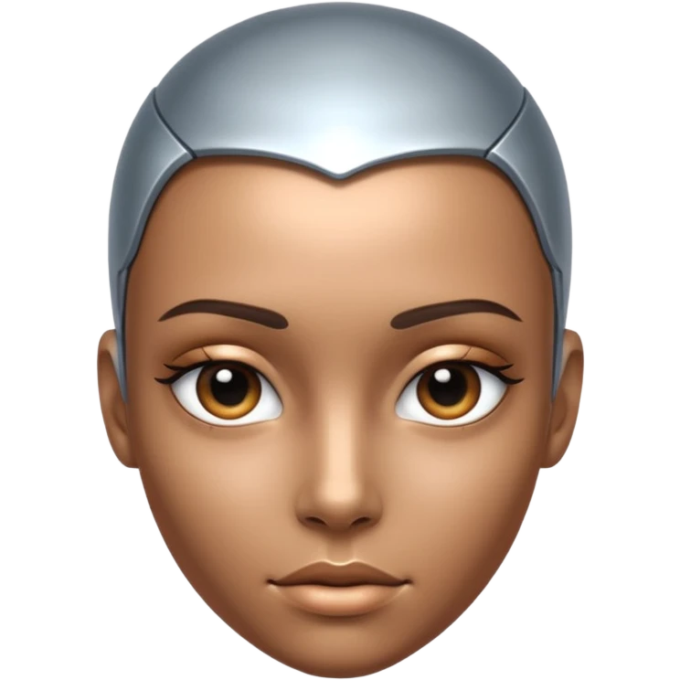 Half normal half future human emoji