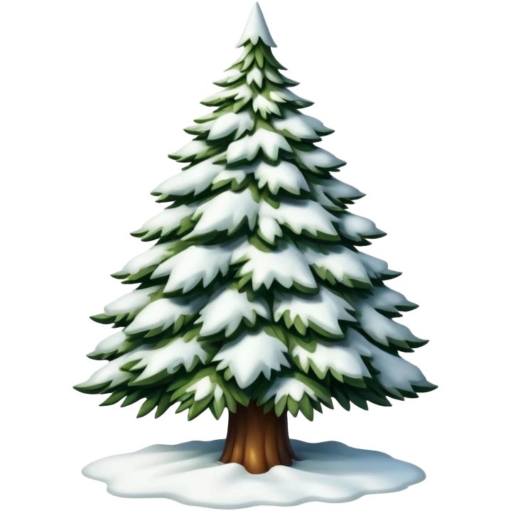 christmas tree full of snow emoji