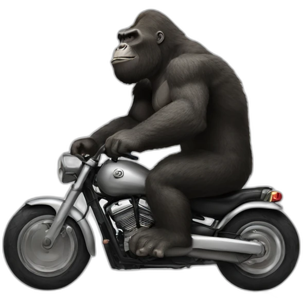 King Kong on a bike emoji