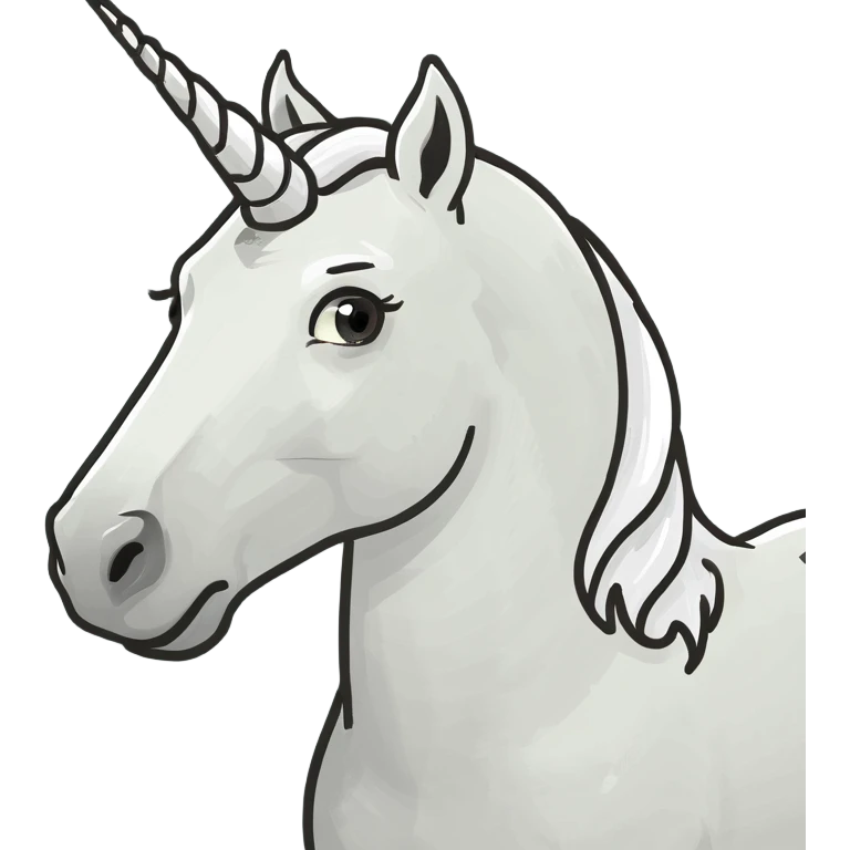 White Unicorn emoji