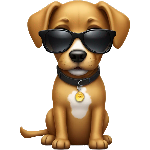 dog wearing sunglasses  emoji