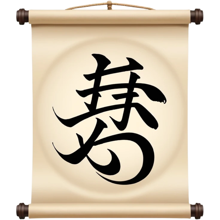Japanese calligraphy scroll emoji