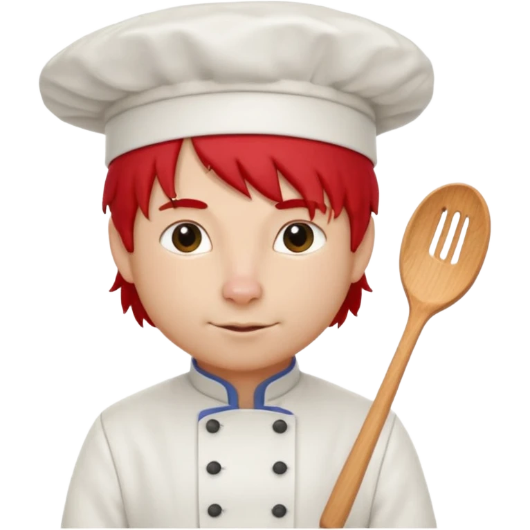 A rat with a fringe, long black hair and chefs and a man with red hair and a chefs hat emoji