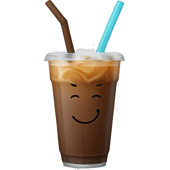 iced coffee with straw emoji