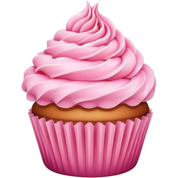 Cupcake with pink icing emoji