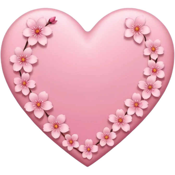 pink heart emoji with subtle sakura petal texture emoji