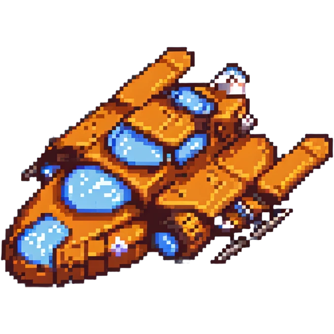 Orange space cruiser emoji