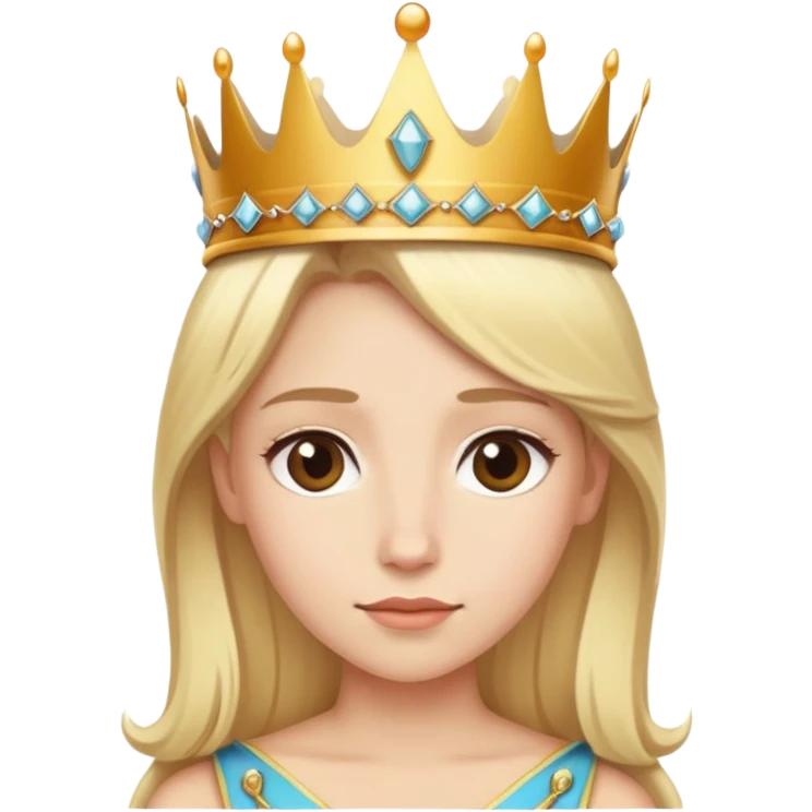 Wearing a crown blonde hair emoji