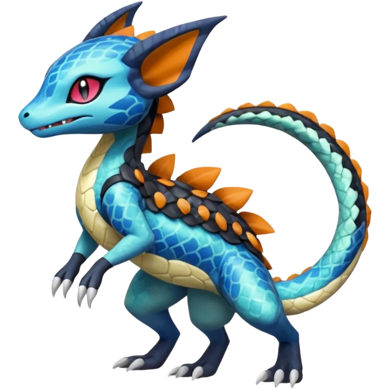 Meloetta-Dewott-Salandit-Nargacuga-Pokémon-Fakémon-fusion-hybrid-creature emoji
