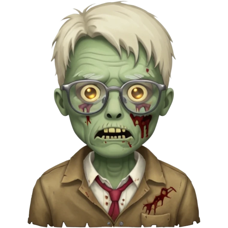 Zombie de oculos emoji