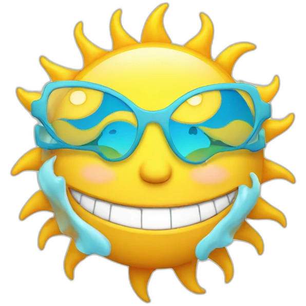 Happy sun emoji