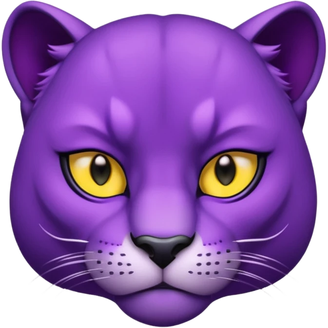 Purple Panther face turned to the slight right emoji