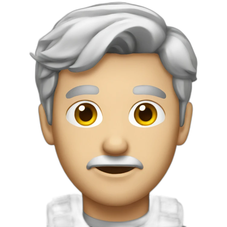 Privacy threat hunter with gray hair emoji