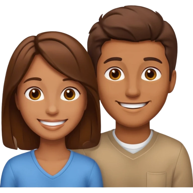 Un trouple : deux hommes  et une femme qui sont amoureux  , ils sont tous blanc et brun  emoji